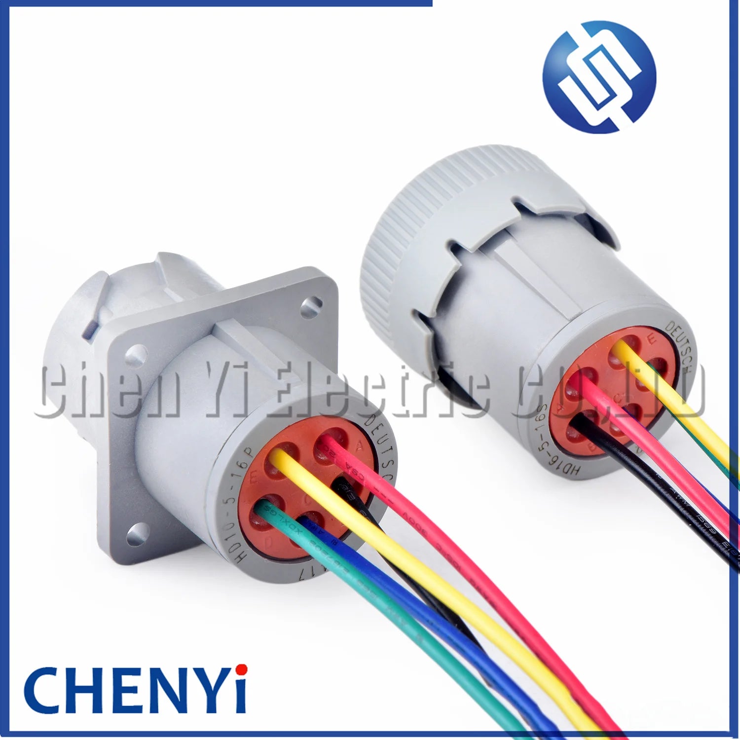 DEUTSCH Gray 5 Pin Waterproof connector HD16-5-16S HD10-5-16P HD10 1.5 Series Flame Retardant diagnosis Plug With pins