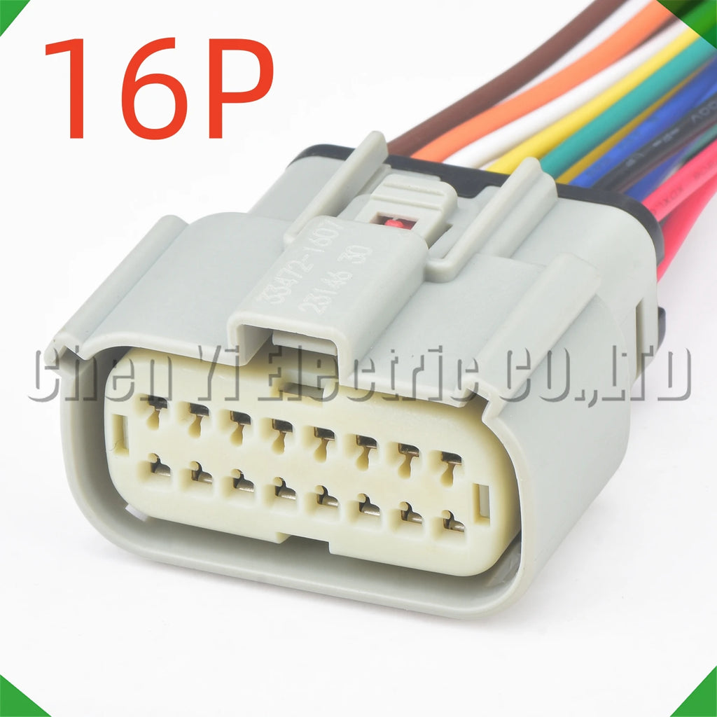 16-Pin Auto Connector Automotive Connectors Rearview Mirror Headlamp harness 33472-1607