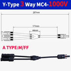 1/5/20/100 Sets DC PV Y Branch Photovoltaic Solar Connector 1000V 30A Male Female 3-Way 4-Way 5-Way Plug 1 To 2/3/4 Adapter