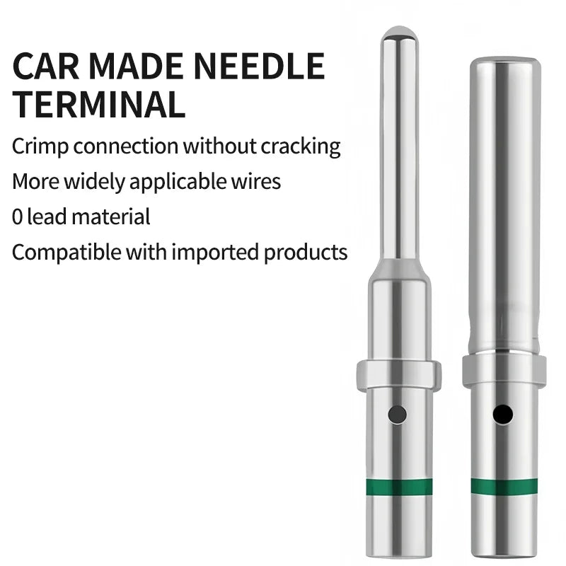 50Pcs DT 1.5mm Series Pin Contact 0462-201-16141 0460-202-16141,Stainless Steel 16AWG Deutsch Crimp Solid Female/male Terminals