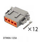 DTM04-12PA-L012 Welded flange gray plug New energy vehicle wiring harness connector terminal DTM06-12SA