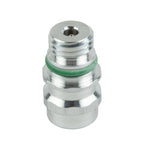 A/C Service Valve High Side R-134a Port Adapter With Replaceable Valve Cores Air Conditioning Pipeline