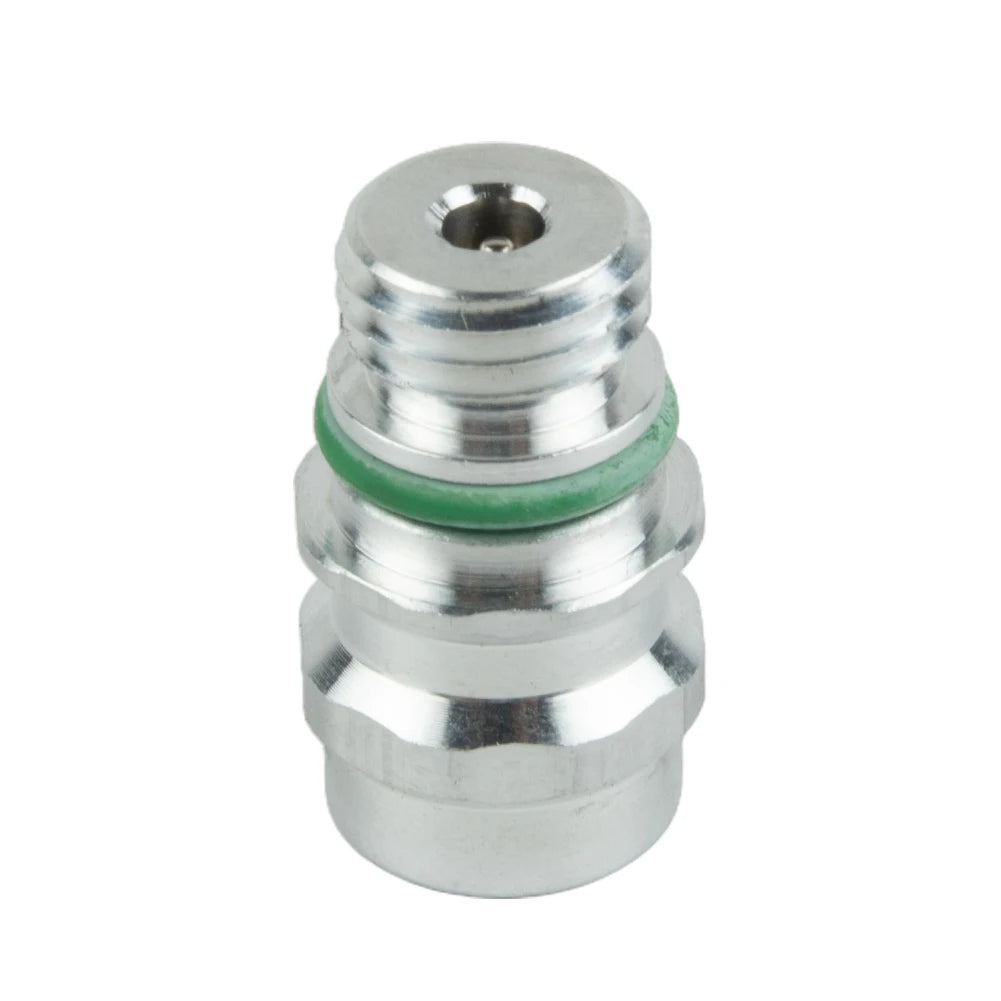 A/C Service Valve High Side R-134a Port Adapter With Replaceable Valve Cores Air Conditioning Pipeline