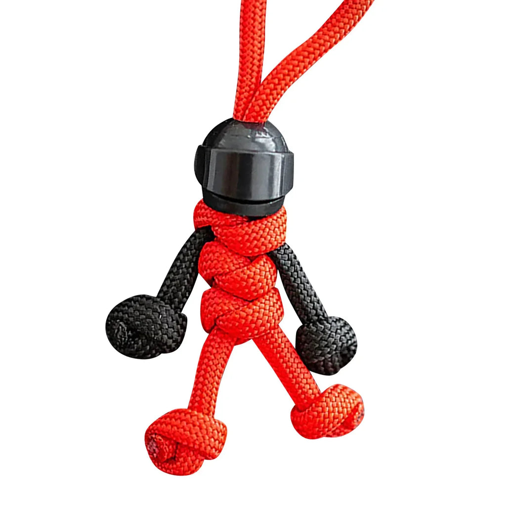 Handmade Building Block Keychain Biker Helmet Pendant Bag Rope Braided Paracord Backpack Doll Hanging Buddy Pendan Amagi