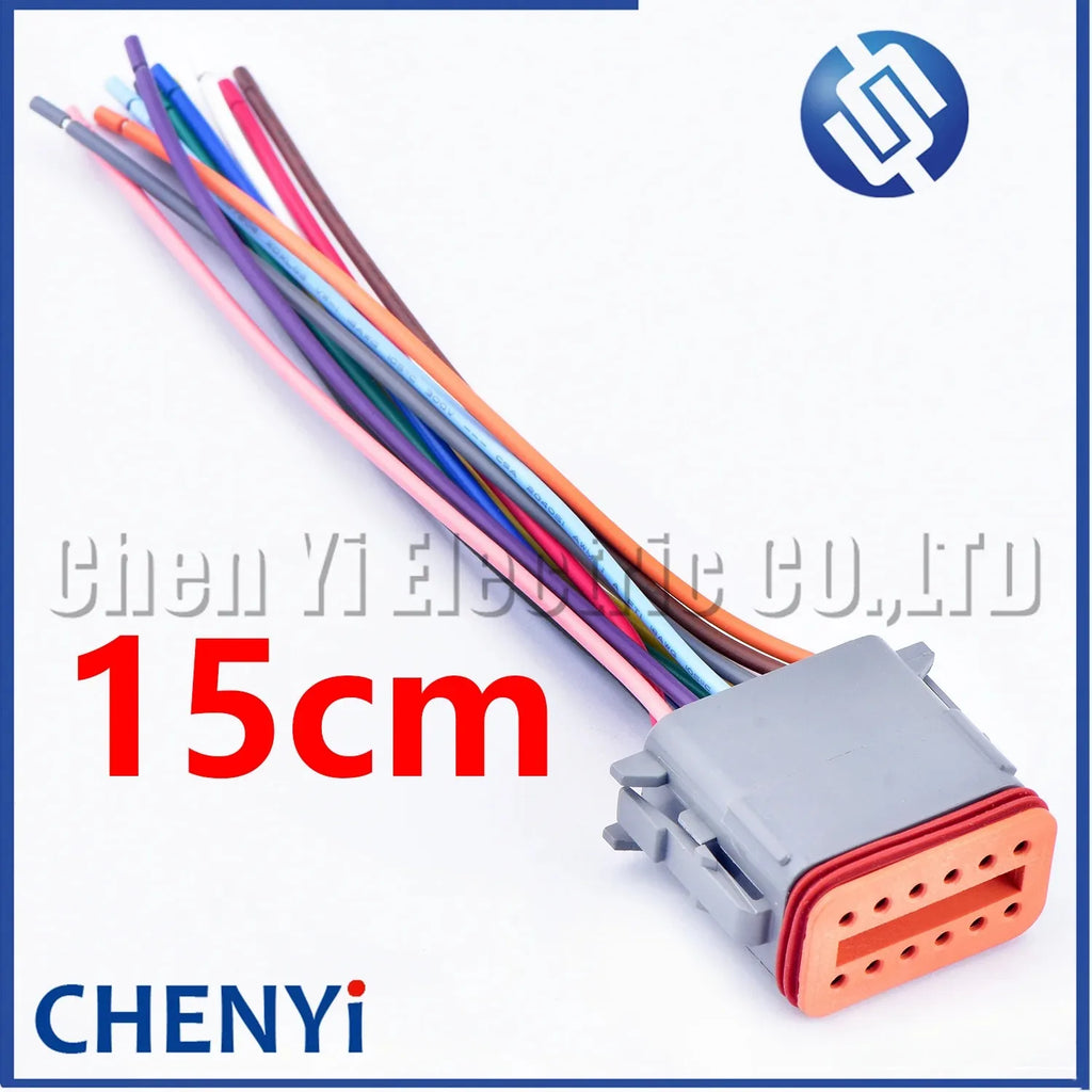 12 Pin Automotive waterproof connector Wire harness plug DT06-12S DT04-12P DT04-12P-L012 DT15-12P DT13-12P For Deutsch DT series