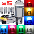 Car T10 LED Light Bulb 12V COB Glass Housing Waterproof Wedge Lamp Auto Interior Canopy Reading Light Bulb Auto Accessories