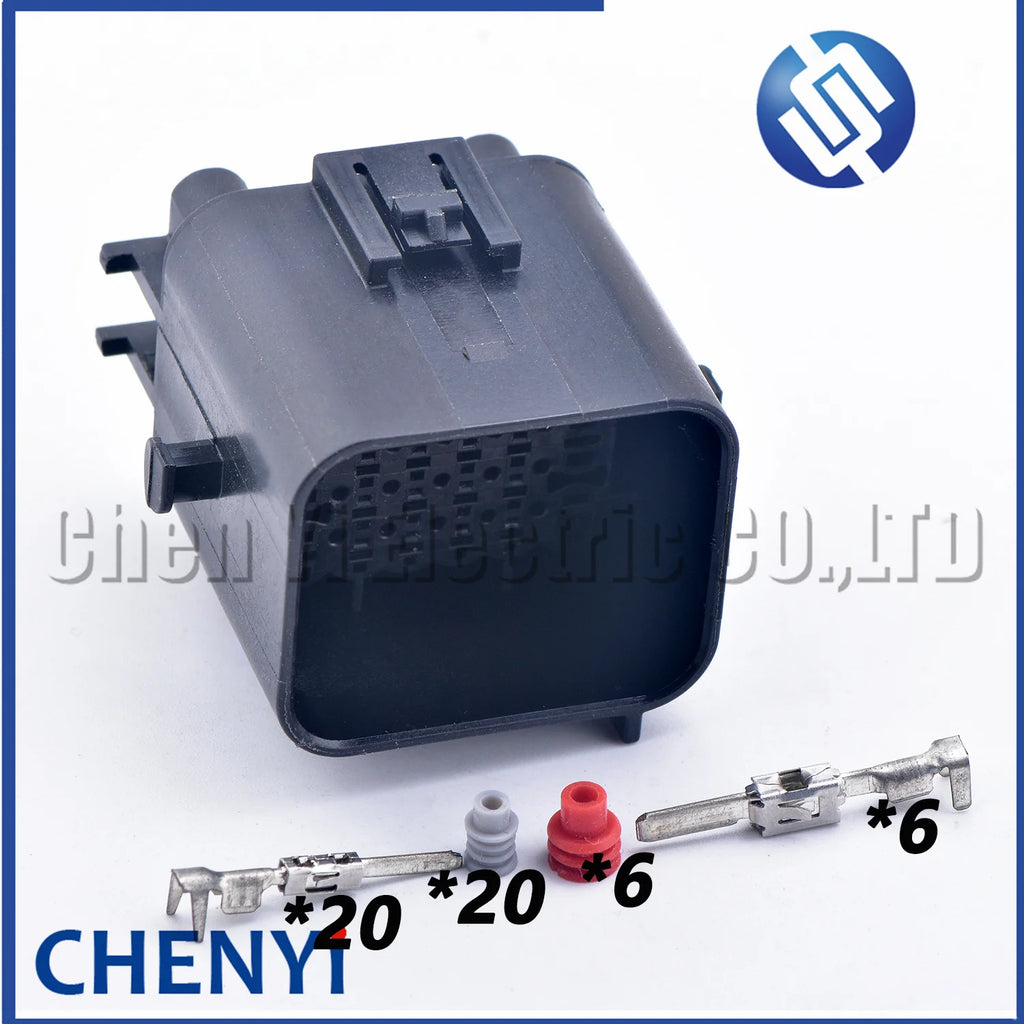 26 Pin 6B+20S male or female Automobile waterproof connector Car radar harness plug Socket 1897013-2 1897009-2 With pins