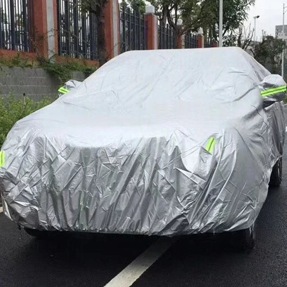 Universal For Audi A3 A4 A5 A6 A7 B7 B8 C5 Q2 Q3 Q5 7 Body Full Covers Black/Silver Outdoor Sun Snow Rain Protection Cover Amagi