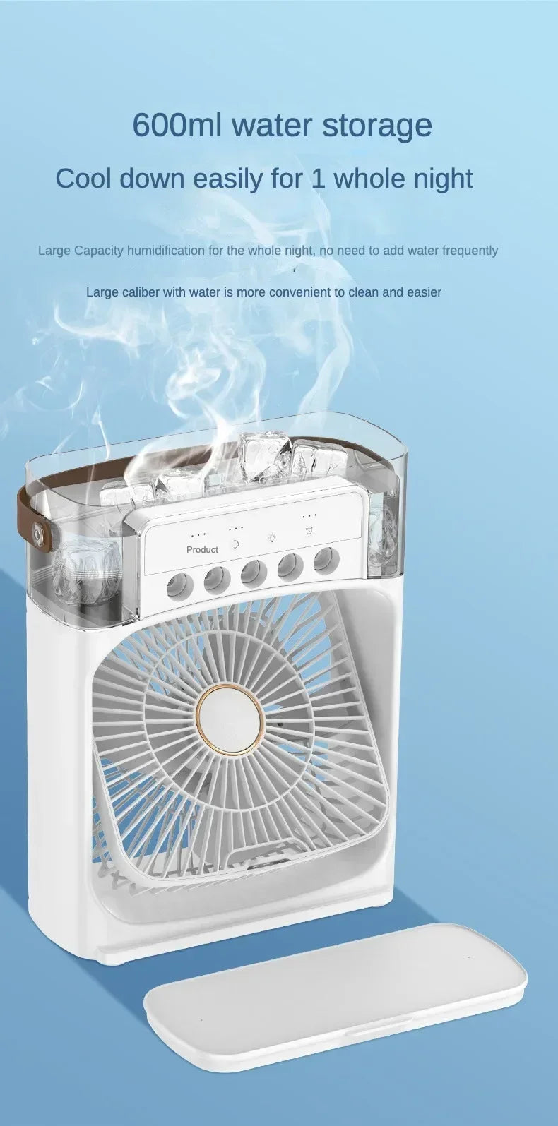 Super Cooling Desktop Small Fan Spray Air Conditioning Fan Cooling Miracle Air Cooler Dormitory Small USB Electric Fan Amagi