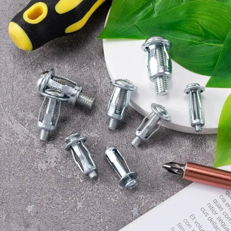 40-4pcs Petal Shape Rivet Nut Screw Bolt Kit M4 M5 M6 M8Metal Rivetnut Panel License Plate Clamp Lock Jack Nuts Auto Accessories