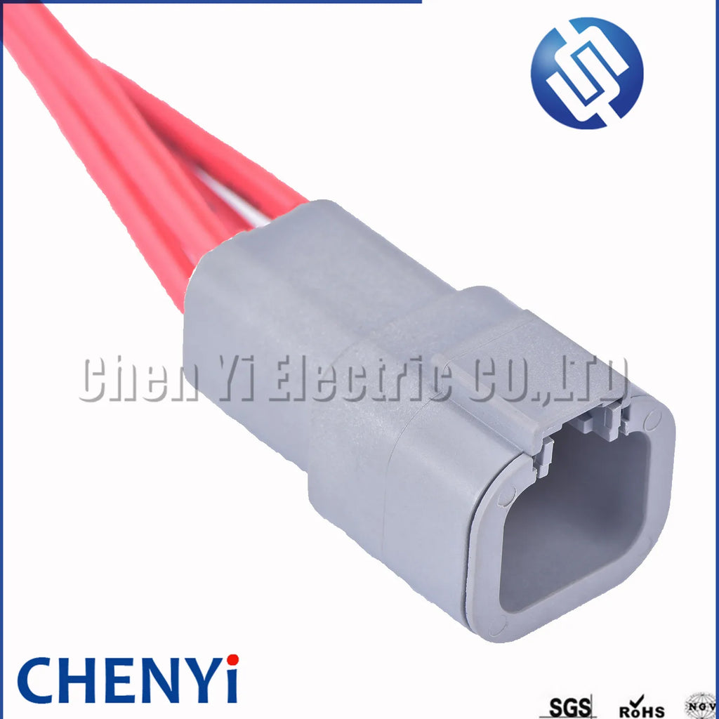 4 Pin Power Connector Plug DTP06-4S DTP04-4P for Cummins Isx 871 ECM Power Connector Module P#3684275RX ECU 4988820 with wires