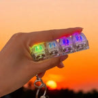 LED Keyboard Key Chain Fidget Toy for Adults Fidget Clicker Decompression Keychains Stress Relief Gadget Interesting Pendant