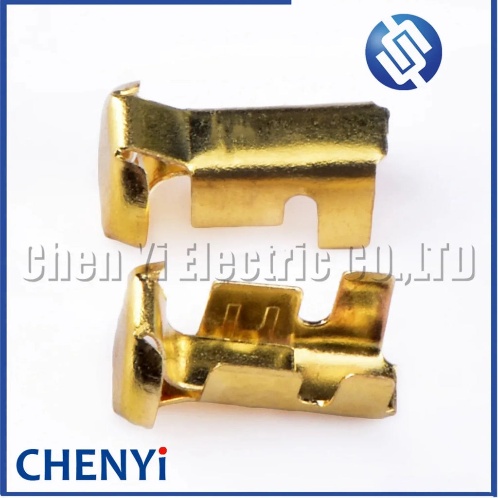 50 Pcs Auto Brass Wire Harness Connector Crimp Terminal Fuse Holder Button Contact Pin DJ9007A G45