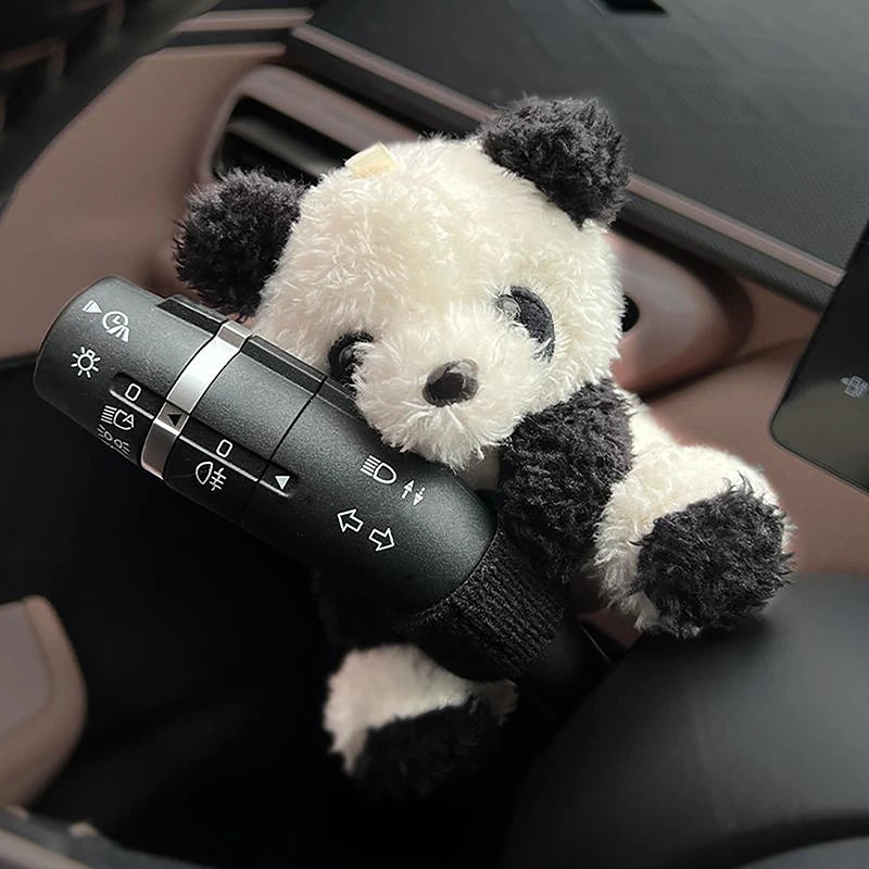 Plush Puppy Clutch Decoration Car Wiper Turn Signal Switch Decoration Cute Bowknot Dog Car Wiper Doll Interior Accessories
