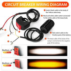 Motorcycle Mini Driving Light Dual Colo for Headlight Auxiliary Spotlight Lamp R ATV Scooter Moto Fog Light Accessorie 12V Amagi