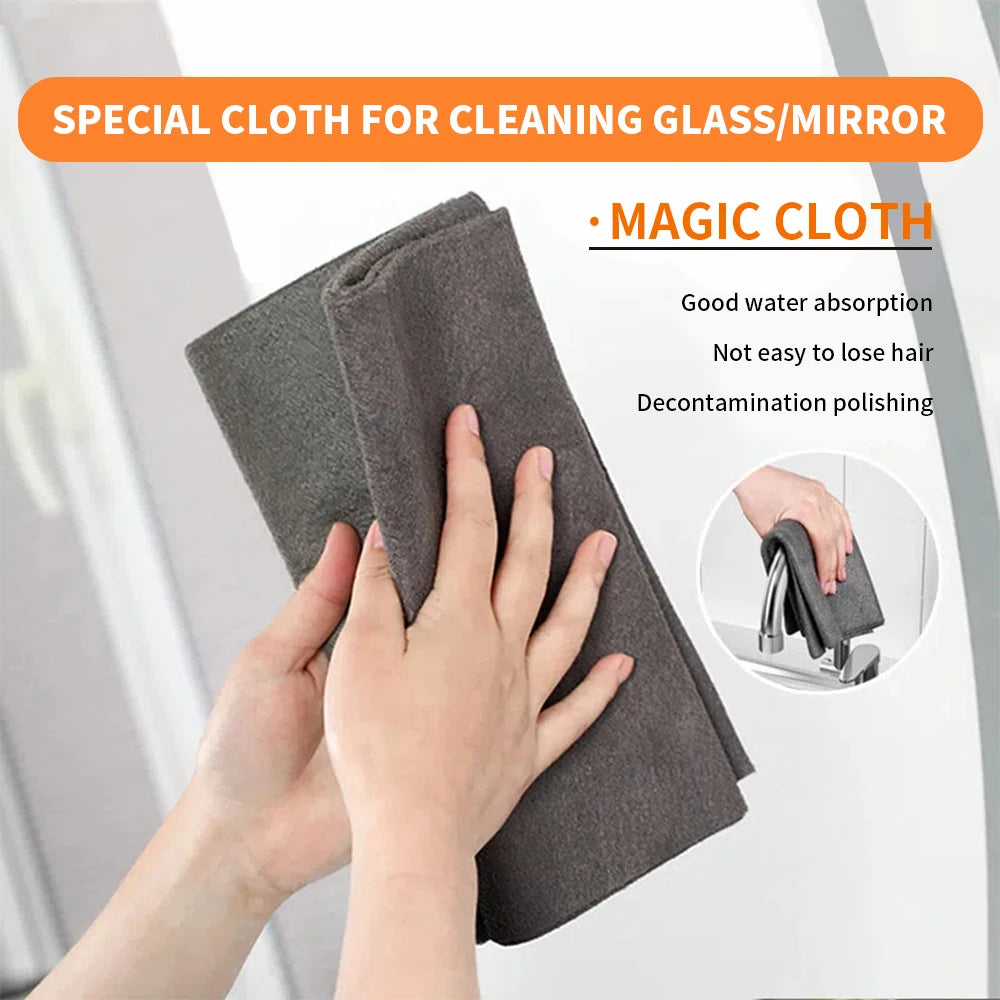 New Magic Cloth Thickened Cleaning Cloths No Trace Reusable Microfiber Car Window Glass Wiping Rags Towels Household Clean Tools