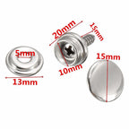30 Pcs Snap Fastener Stainless Canvas Screw Kit For Tent Boat Marine Boat Canvas Cover Tools Car Canopy Accessories