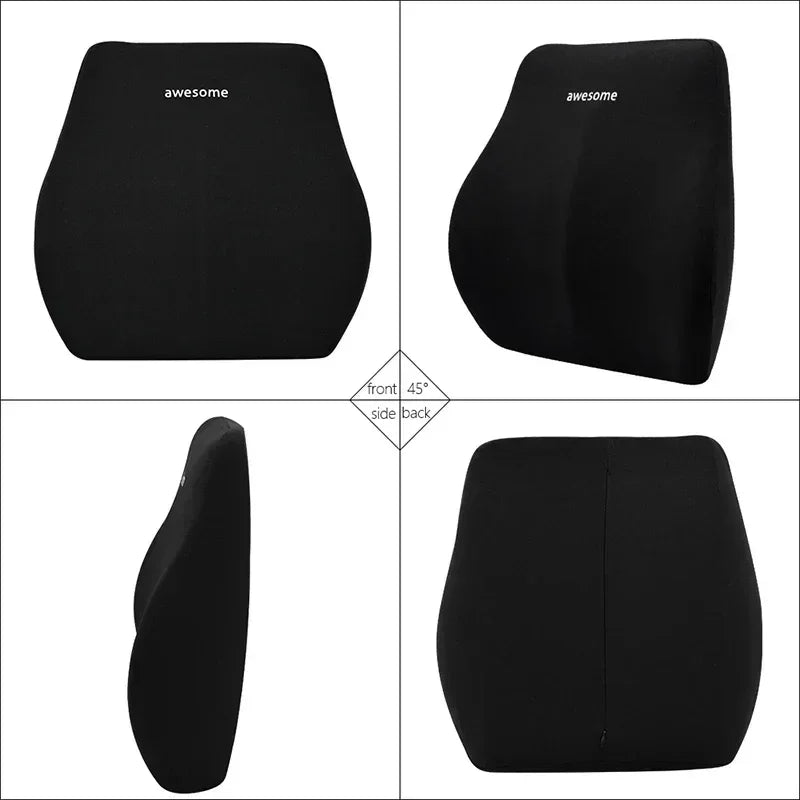 Car Lumbar Back Support Memory Foam Headrest Neck Lumbar Pillow Universal Soft Neck Pillows Seat Cushion Car Interior Accessorie