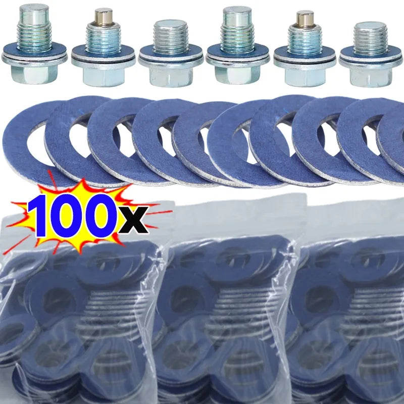 Oil Pan Gaskets Nut Seal Ring Alumium for Toyota Lexus Engine Oil Drain Plug Seal Washer 90430-12031 Cars Parts Auto Accessories