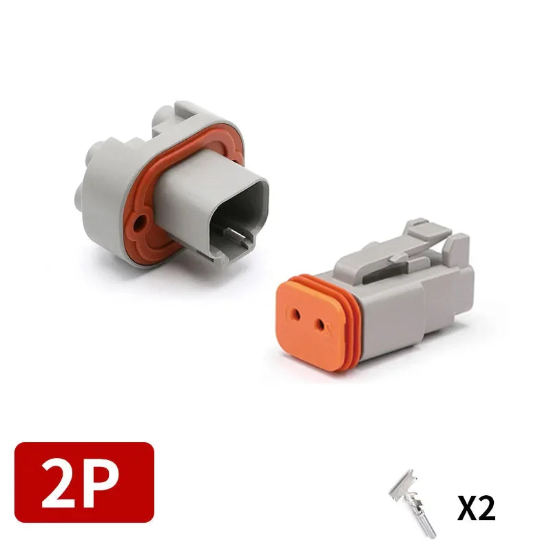 Deutsch DT/DTM/DTP/DTF Series Waterproof Connector 2-12Pin | Flange Mount for Automotive & Industrial Wiring Harness