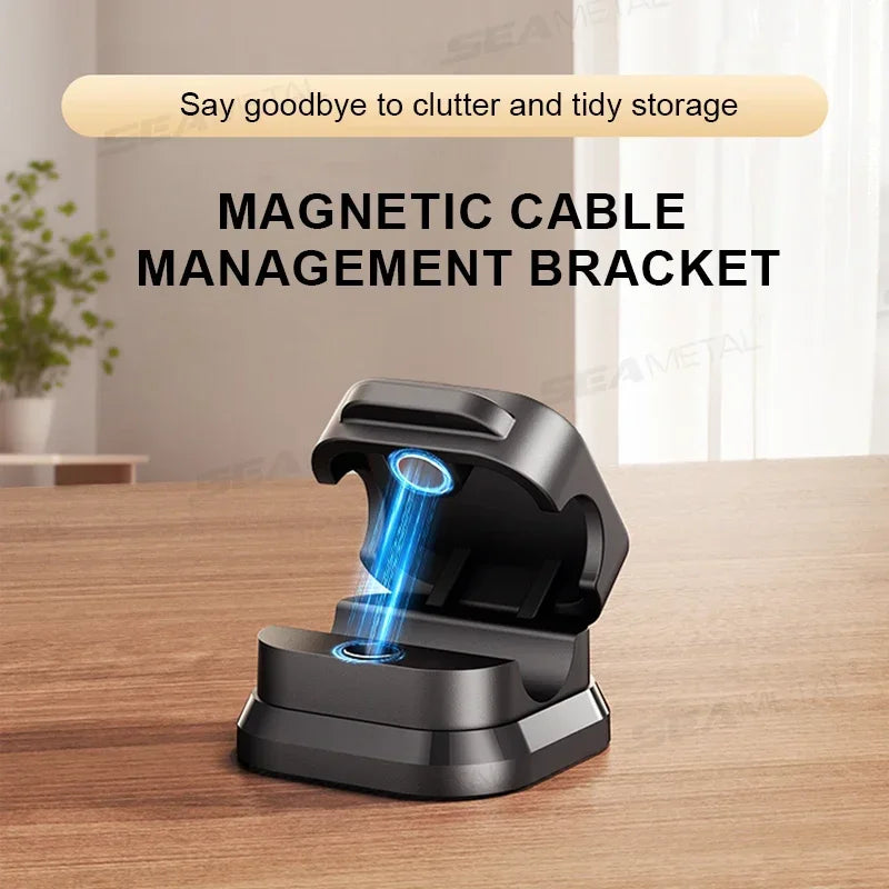 6/12 PCS Magnetic Cable Clips Cable Smooth Adjustable Cord Holder Under Desk Cable Management Wire Keeper Organizer Holder Amagi
