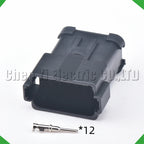 12 Pin Black DT Automotive Connectors Wire harness Plug For Deutsch DT06-12S DT04-12P D...