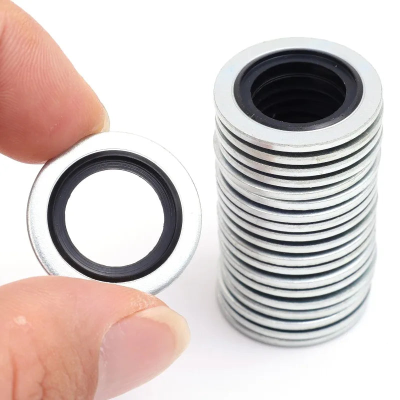 20/10PCS Car Oil Pan Drain Gasket Kit Drainage Bolt Pad Rubber Oil Drain Plug Gasket Replaceable Washer Seal Set M16