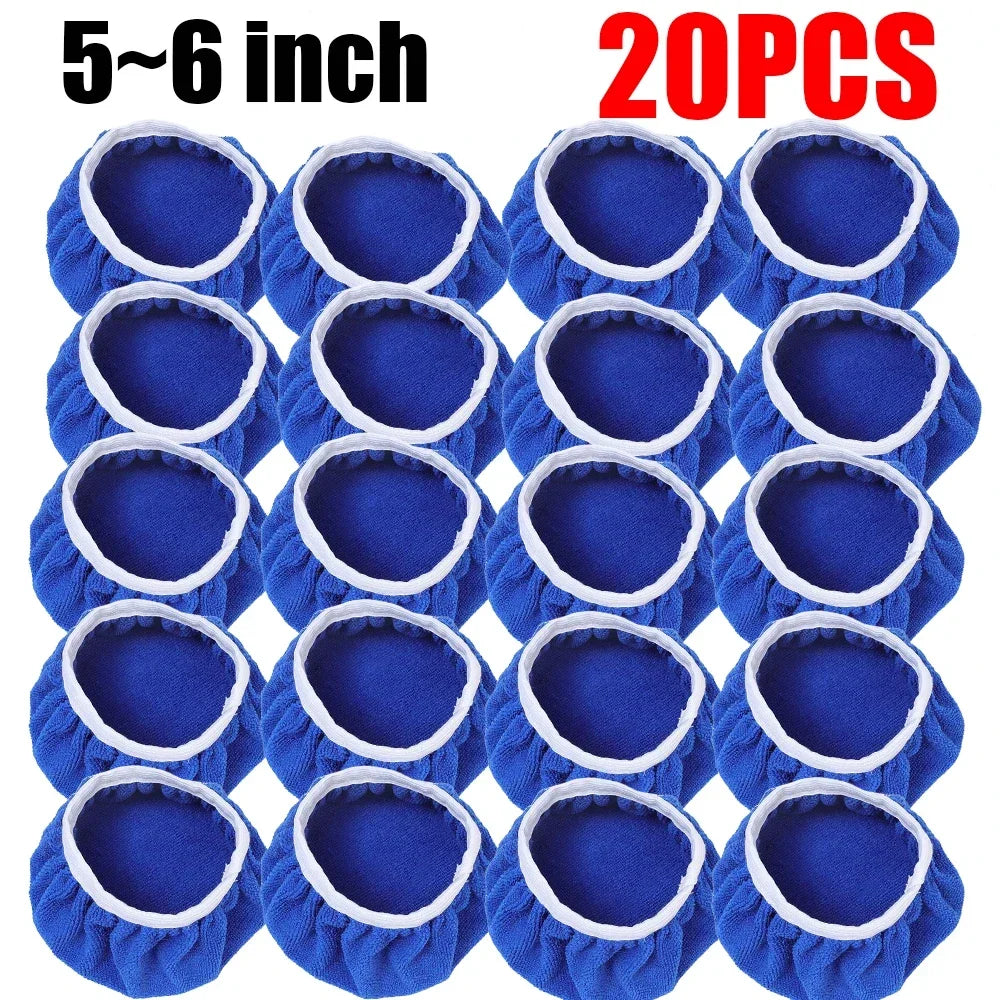 Microfiber Car Waxing Polishing Sleeve 5-10 Inches Polisher Pad Wash Buffer Waxing Sleeve Auto Body Care Cleaning Accessories