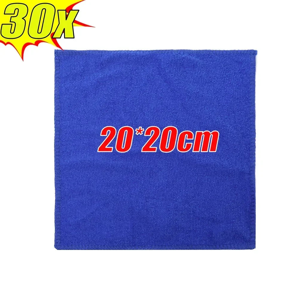 1/30Pcs Microfiber Towels Car Wash Drying Cloth Towel Household Cleaning Cloths Auto Detailing Polishing Cloth Home Clean Tools
