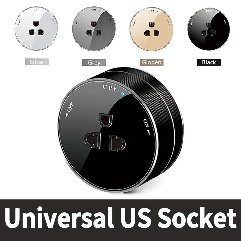 Power Track Home Appliances Universal Socket Electric Plug Adapter With USB,Wall Mount Power Strip with Removable Outlet Adapter