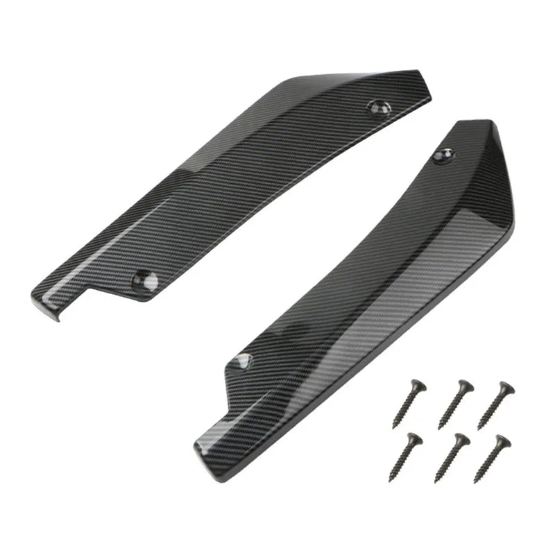 Universal Car Front Rear Bumper Strip Lip Spoiler Diffuser Splitter Scratch Protector Extension Carbon Fiber Winglets Side Skirt