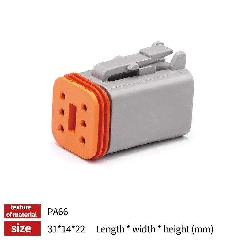 1Set Deutsch DT Series Multi-Pin Bundle (2P/3P/4P/6P/8P) | 22-16AWG Sealed Plug & Socket for Auto Electronics Upgrade DT04-2P