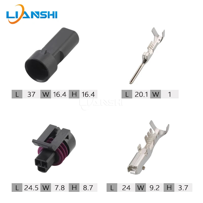 12065287 Waterproof connector 12078090 for water temperature sensor throttle 2pin plug housing with terminal 0441004
