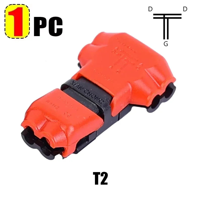 T-Tap Wire Connectors – I & T Type 2-Pin Splice Connector 12V 24V DC 300V AC 18-22AWG