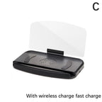 Mobile Phone Holder HUD Car Navigation Projector Head-up Display QI Wireless Charger Car Holder