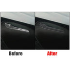 4pcs Set of Black Carbon Fiber Door Handle Covers for Tesla Model 3 & Y - Scratch-Resistant  Tape Polished Finish Amagi
