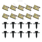 60pc U-Shape Metal Nut/Screw Washers for BMW E46 E92 E90 F10 Car Fender Bumper Cross Head Screws Engine Guard Clip Chassis Sheet