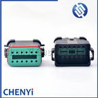 12 Pin Black DT series Connector Waterproof Plug Socket DT06-12S DT04-12P DT06-12S-E005 DT04-12P-E005 with pins For Deutsch