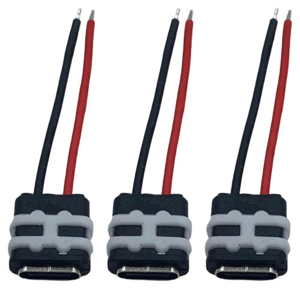 2Pin Waterproof USB C Female Socket Panel Mount Connector for Auto Smart Devices Household Appliances Medical Equipment  5/1pcs