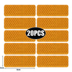 50/10pcs Car Bumper Reflective Stickers Reflective Warning Strip Tape Secure Reflector Stickers Decals Safety Warning 3*8CM