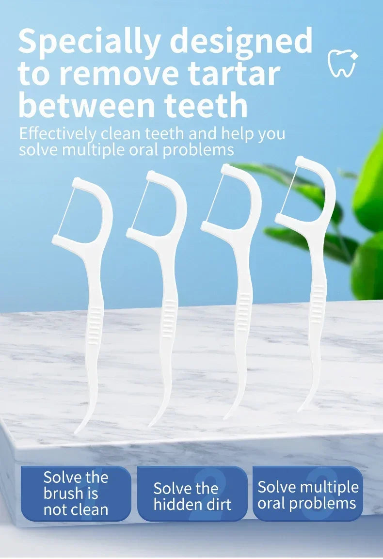 50/150/300/600PCS Ultra-fine Disposable Smooth Dental Floss, Household Toothpick Amagi