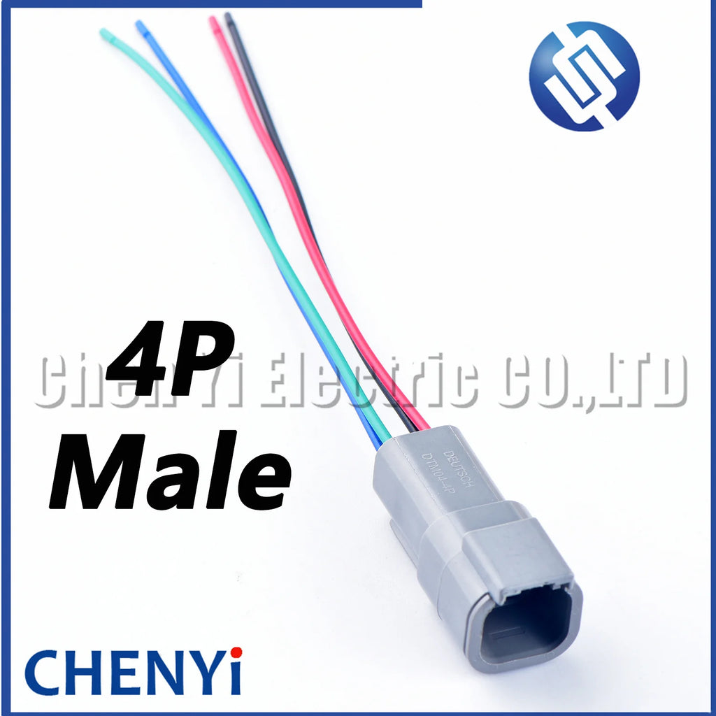 4 DTM06-4S DTM04-4P Automotive waterproof connector Sealed Wire Harness Plug with 15cm wires For Deutsch DTM series