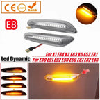 1 Pair Car Dynamic Turn Signal Light LED Side Marker Lamp For BMW E46 E90 E87 X3 E83 X1 E84 X5 E53 E91 E92 E60 E61 E81 E82 E88