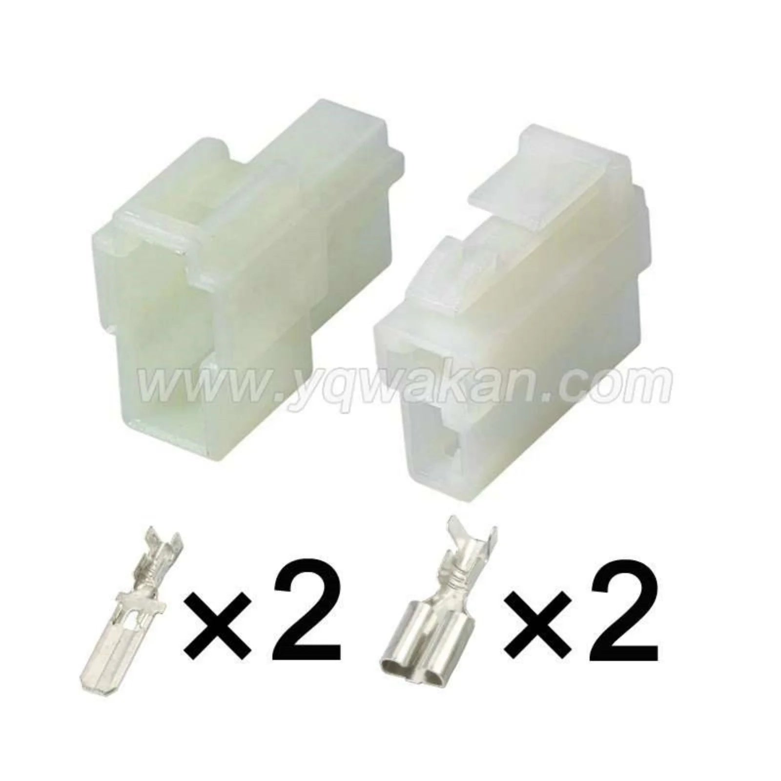 2PIN Electrical Connector Unsealed 6.3mm Series Male Female Connectors Wiring Harness Cable Socket 7122-2820 6070-2481