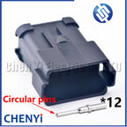 12 Pin Black DT series Connector Waterproof Plug Socket DT06-12S DT04-12P DT06-12S-E005 DT04-12P-E005 with pins For Deutsch