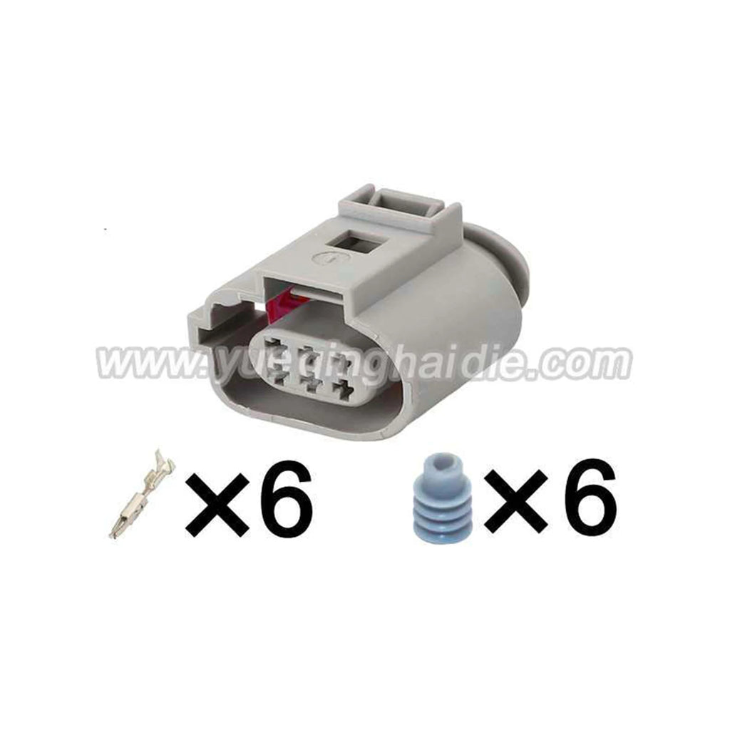 6 Pin Connector Waterproof 1.5mm Male Female Connector Automobile Wiring Harness Cable Socket for Audi VW 42121200 1J0973713G