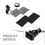12V Motorcycle Heated Hand Grips Pads With Switch Control  Rubber ABS Motorcycle Heated Hand Grips Handlebar Heater Warmer Kit