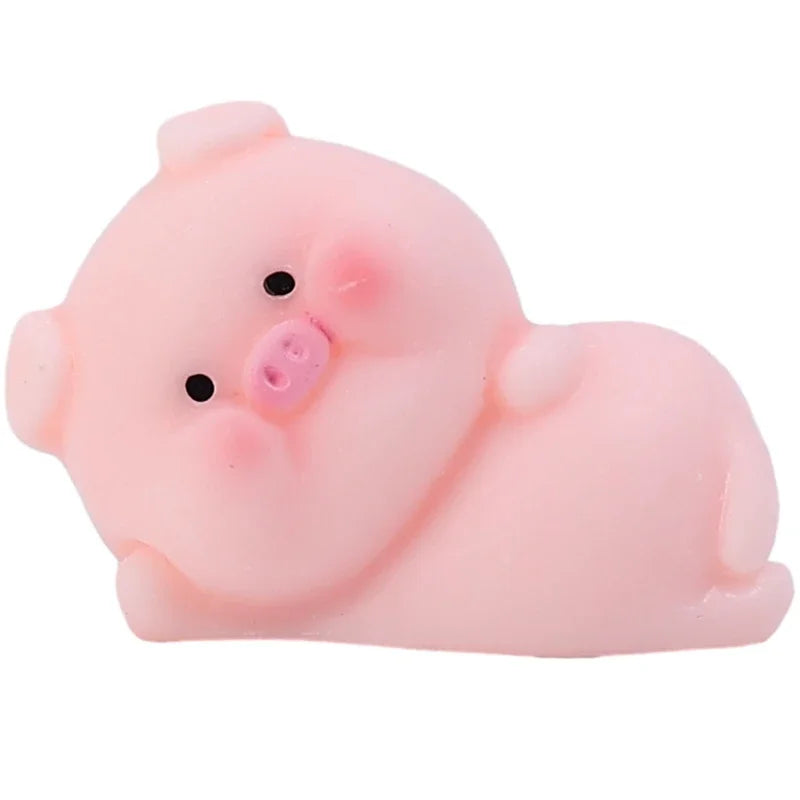 Cute Piggy Auto Interior Ornaments Resin Pink Pig Cartoon Toy Decoration Dashboard Desktop Office Garden Car Decor Accessories