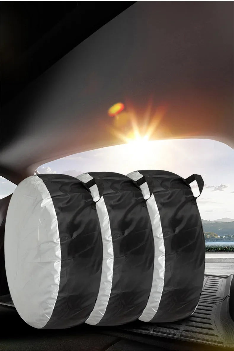Spare Tire Cover Auto Vehicle Wheel Protector 13-19/19-23inch Case Polyester Car Tyre Storage Bags Cars Wheel Protection Amagi