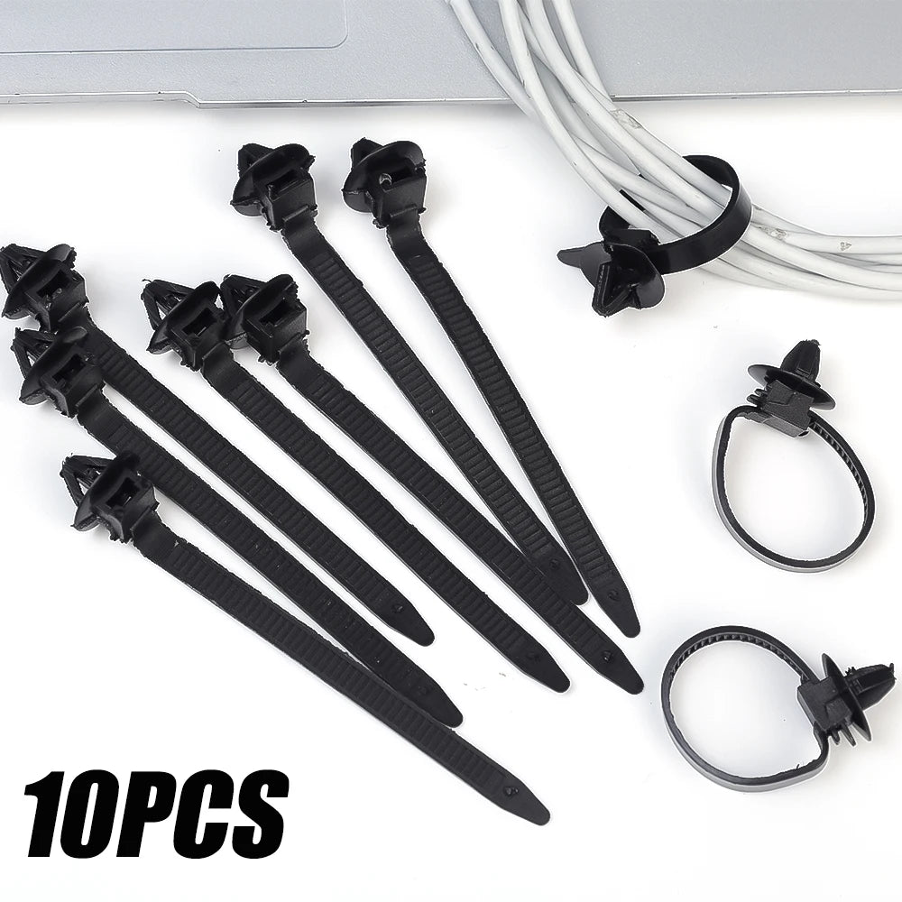 20/10Pcs Nylon Car Tie Wrap Cable Fixed Fasteners Clips Car Cable Fastening Strap Wire Band Tie Wrap Zip Tie Auto Fastener 9.5cm